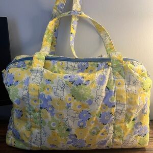Disney Winnie the Pooh Yellow 100% Cotton Duffle/Diaper Bag Large